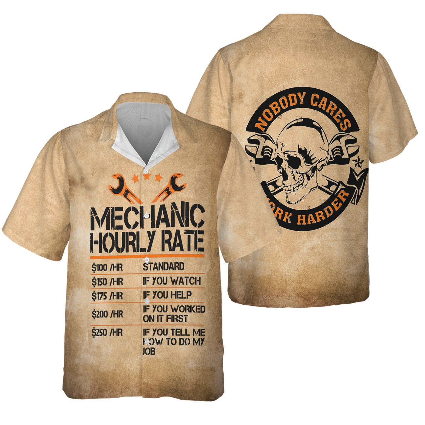 Blisscorners Vintage Mechanic Shirt Funny Mechanic Hourly Rate Retro Printed T Shirt