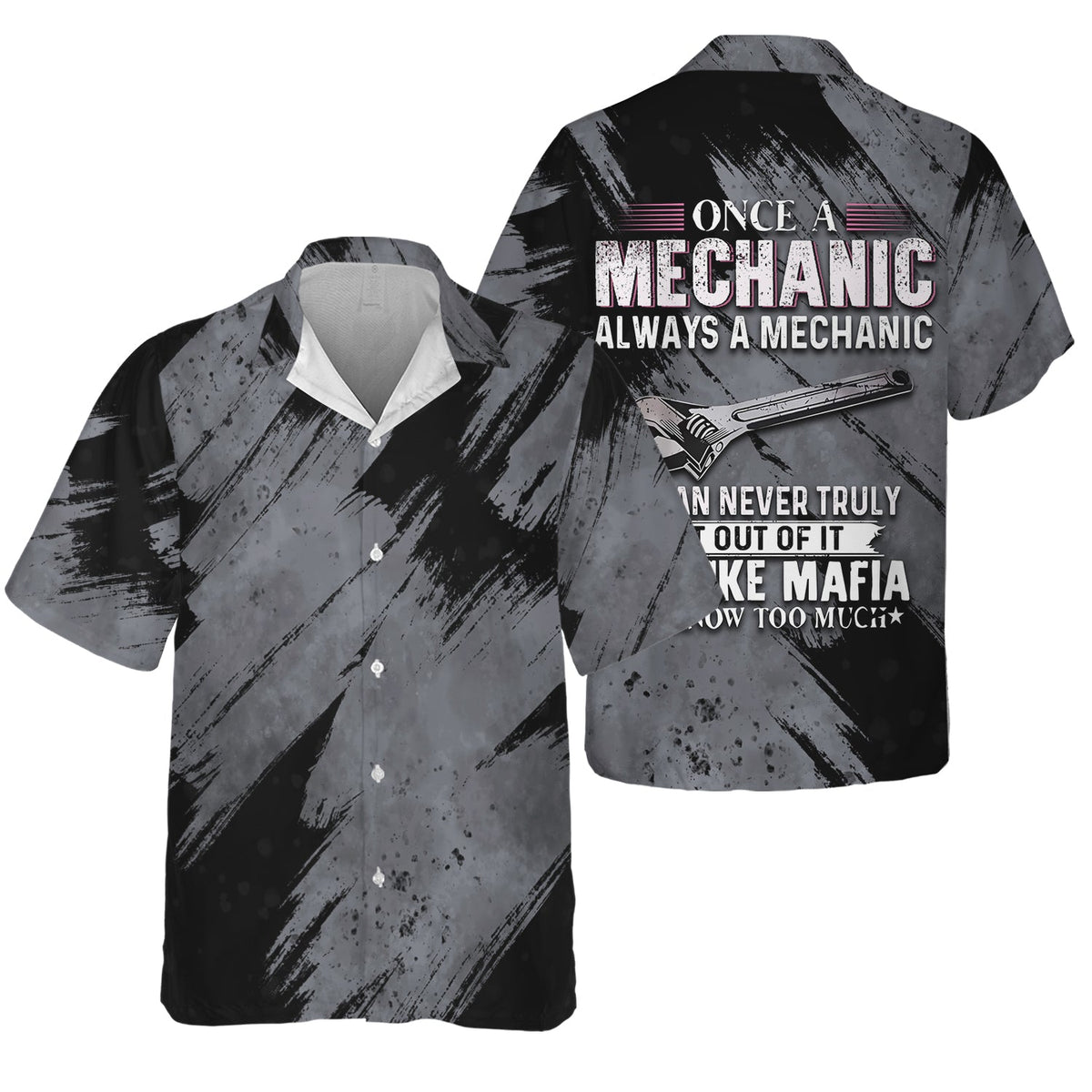 Blisscorners Once A Mechanic Always A Mechanic Shirt Funny Printed Vintage Mechanic Unisex T Shirt