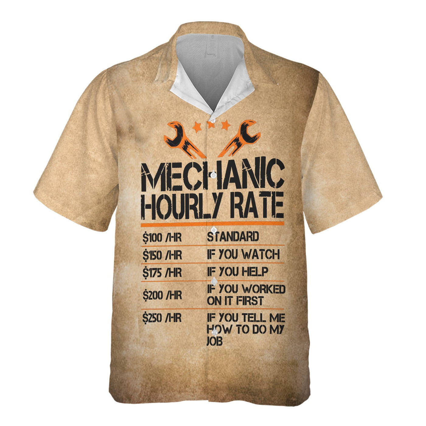 Blisscorners Vintage Mechanic Shirt Funny Mechanic Hourly Rate Retro Printed T Shirt