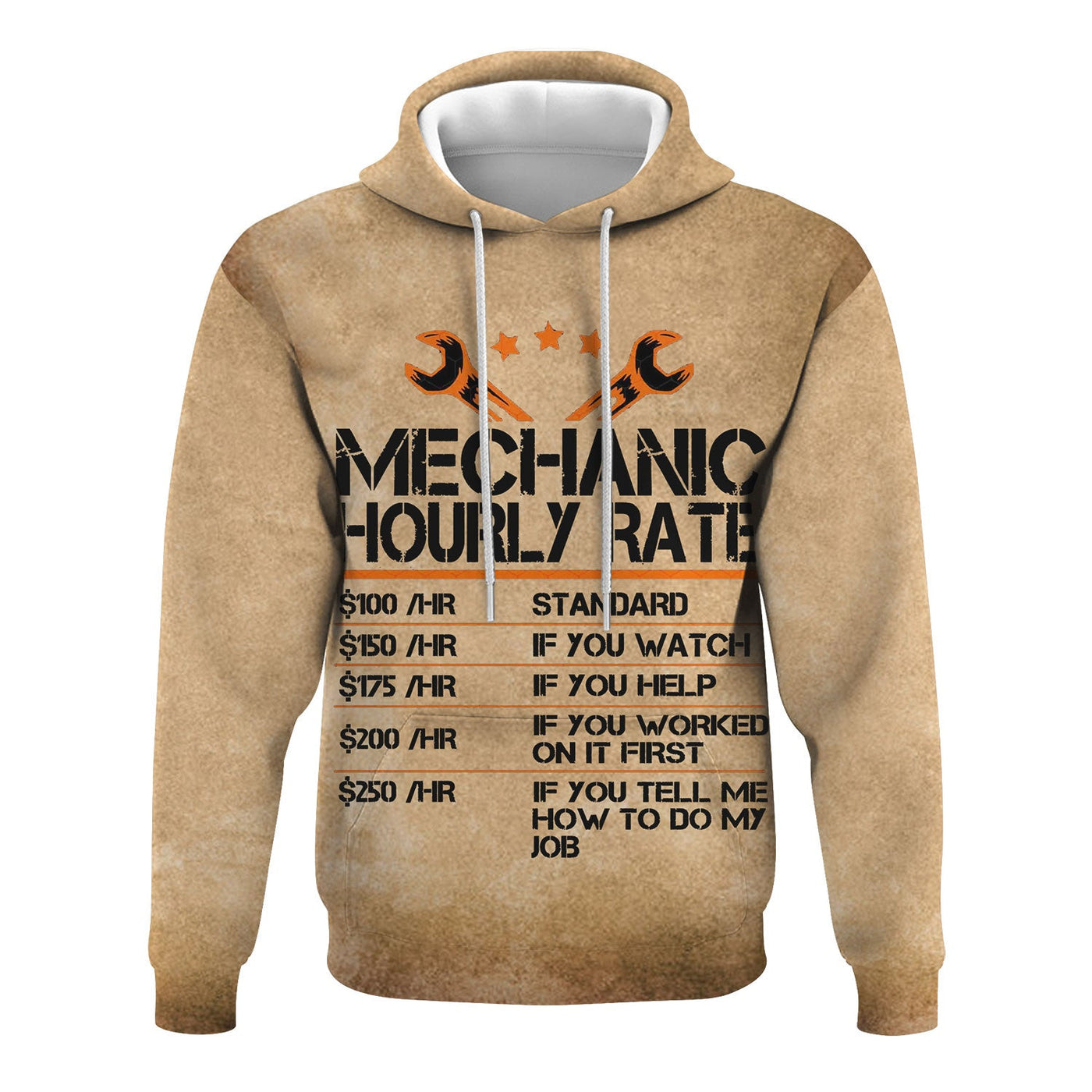 Blisscorners Vintage Mechanic Shirt Funny Mechanic Hourly Rate Retro Printed T Shirt
