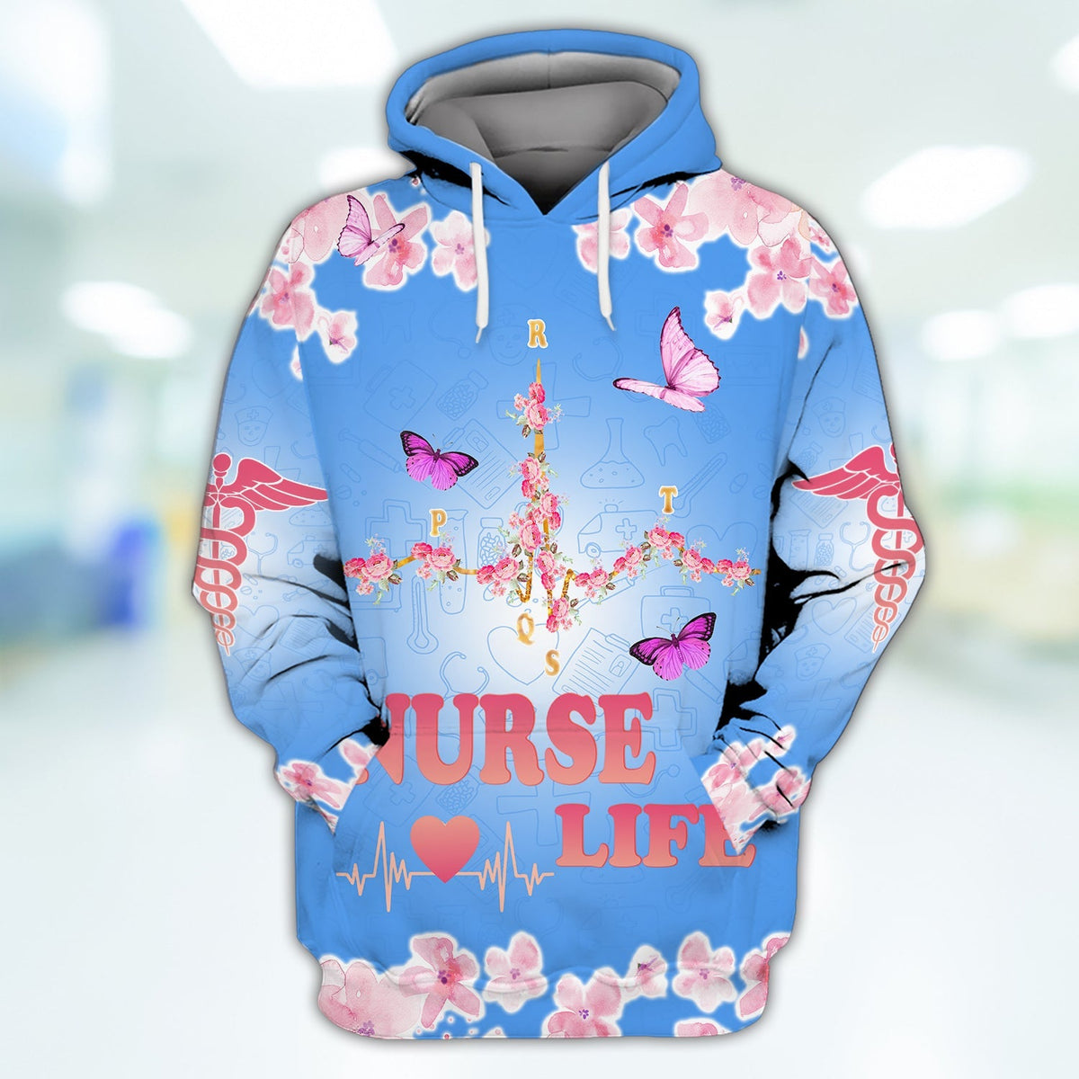 Blisscorners Nursing Is A Work Of Heart Nurse 3D Full Print Shirts Sweatshirt Hoodie, Christmas Gift for Nurse