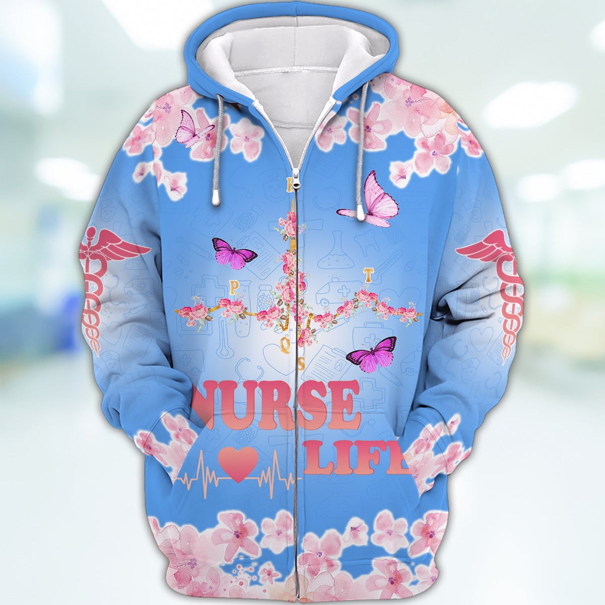 Blisscorners Nursing Is A Work Of Heart Nurse 3D Full Print Shirts Sweatshirt Hoodie, Christmas Gift for Nurse