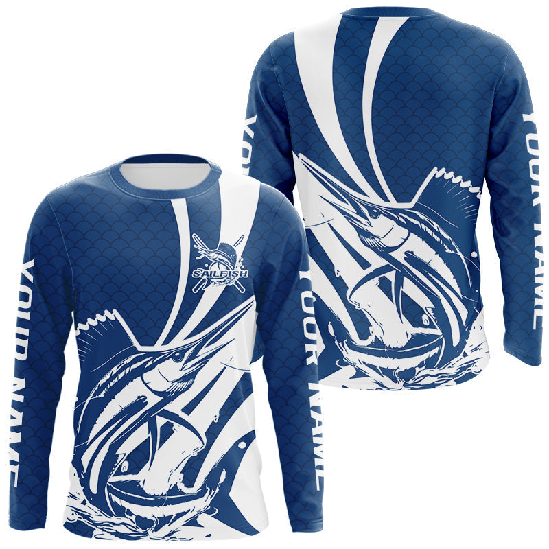Blisscorners Custom Sailfish Fishing Saltwater Long Sleeve Shirts, Sailfish Fishing Jerseys LM0607