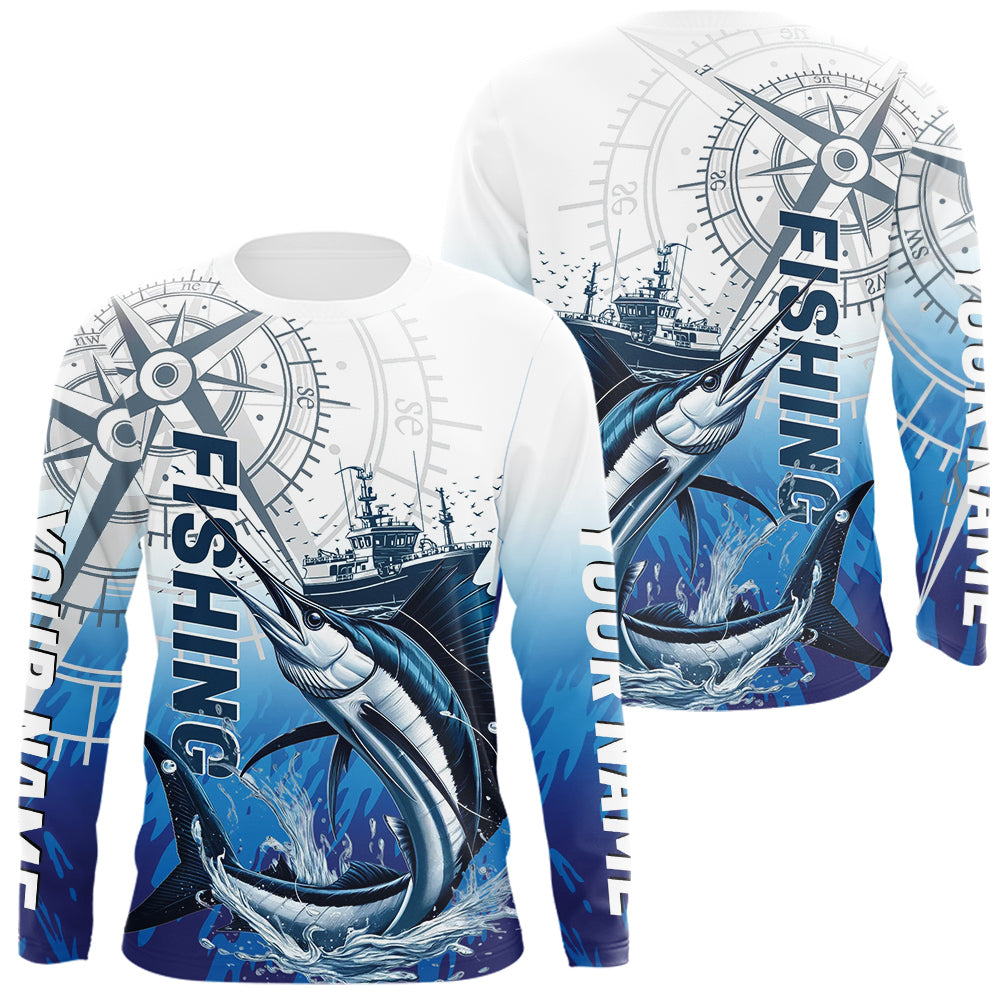 Blisscorners Custom Sailfish Fishing Saltwater Long Sleeve Performance Shirts LM0607