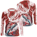 Blisscorners Red Camo Anchor Custom Red Snapper Saltwater Long Sleeve Performance Fishing Shirts LM0607