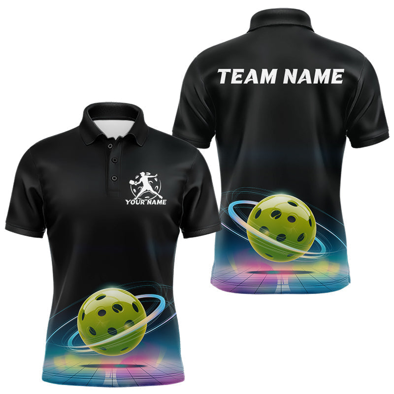 Blisscorners Custom Galaxy Pickleball Polo Shirts For Men, Pickleball Team League Shirt LM1307