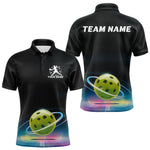 Blisscorners Custom Galaxy Pickleball Polo Shirts For Men, Pickleball Team League Shirt LM1307