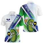 Blisscorners Custom Funny Pickles Play Pickleball Polo Shirts For Men, Humorous Pickleball Team Shirt LM1307