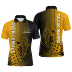 Blisscorners Custom Yellow Pickleball Wings Jerseys Outdoor Pickleball Polo Team Shirts For Men LM2206
