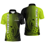 Blisscorners Custom Green Pickleball Wings Jerseys Outdoor Pickleball Polo Team Shirts For Men LM2206