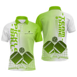 Blisscorners Custom Green Pickleball Team Polo Shirts For Men, Pickleball League Shirt LM2206