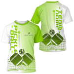 Blisscorners Custom Green Pickleball Team Polo Shirts For Men, Pickleball League Shirt LM2206