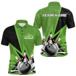 Blisscorners Custom Green Bowling Jerseys, Bowling Team Men Polo Shirts Bowling League Shirt LM3006