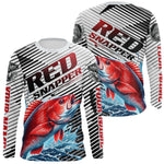 Blisscorners Custom Red Snapper Fishing Jerseys, Red Snapper Long Sleeve Performance Fishing Shirt LM0607