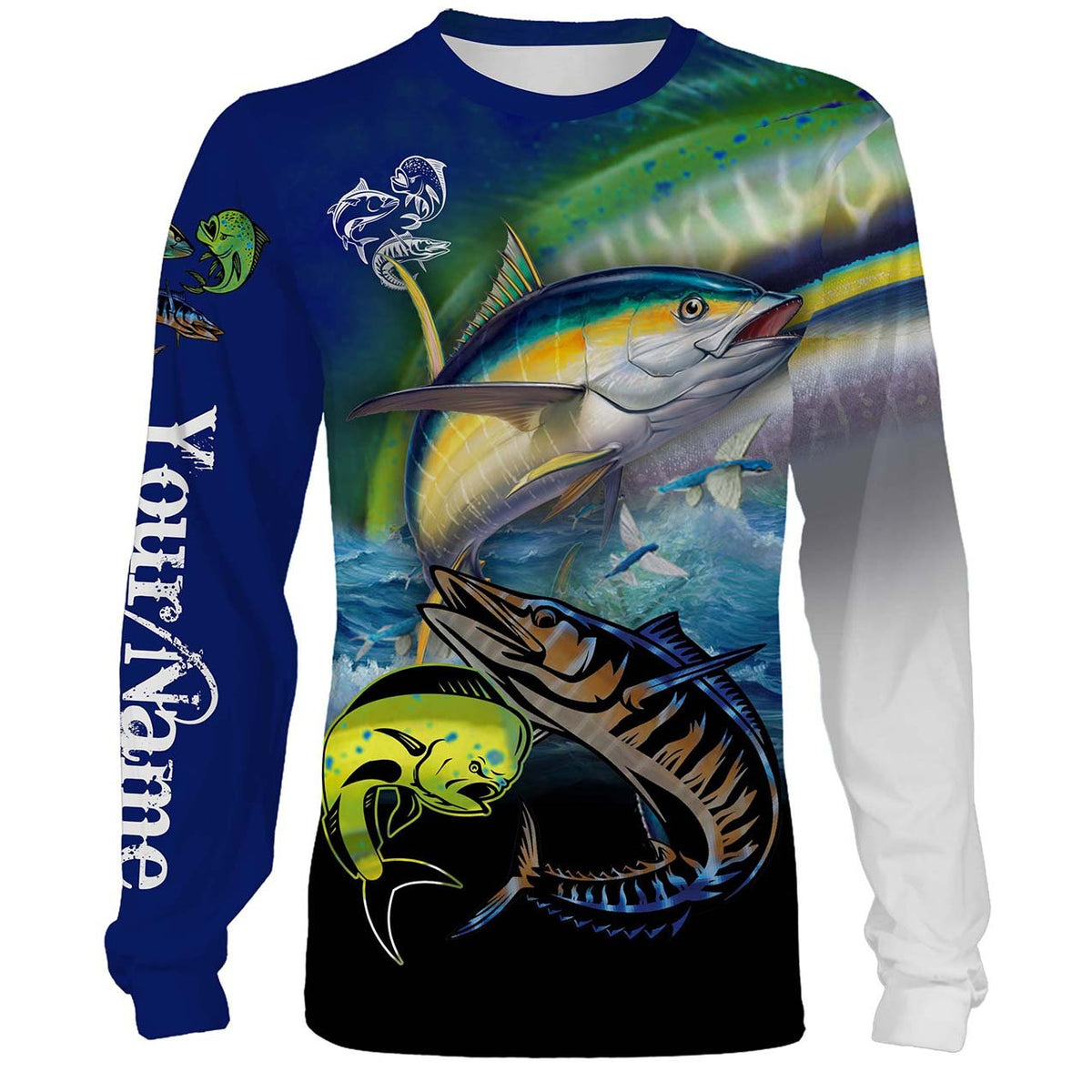 Blisscorners Mahi-mahi, Wahoo, Tuna Customize Name 3D Hoodie