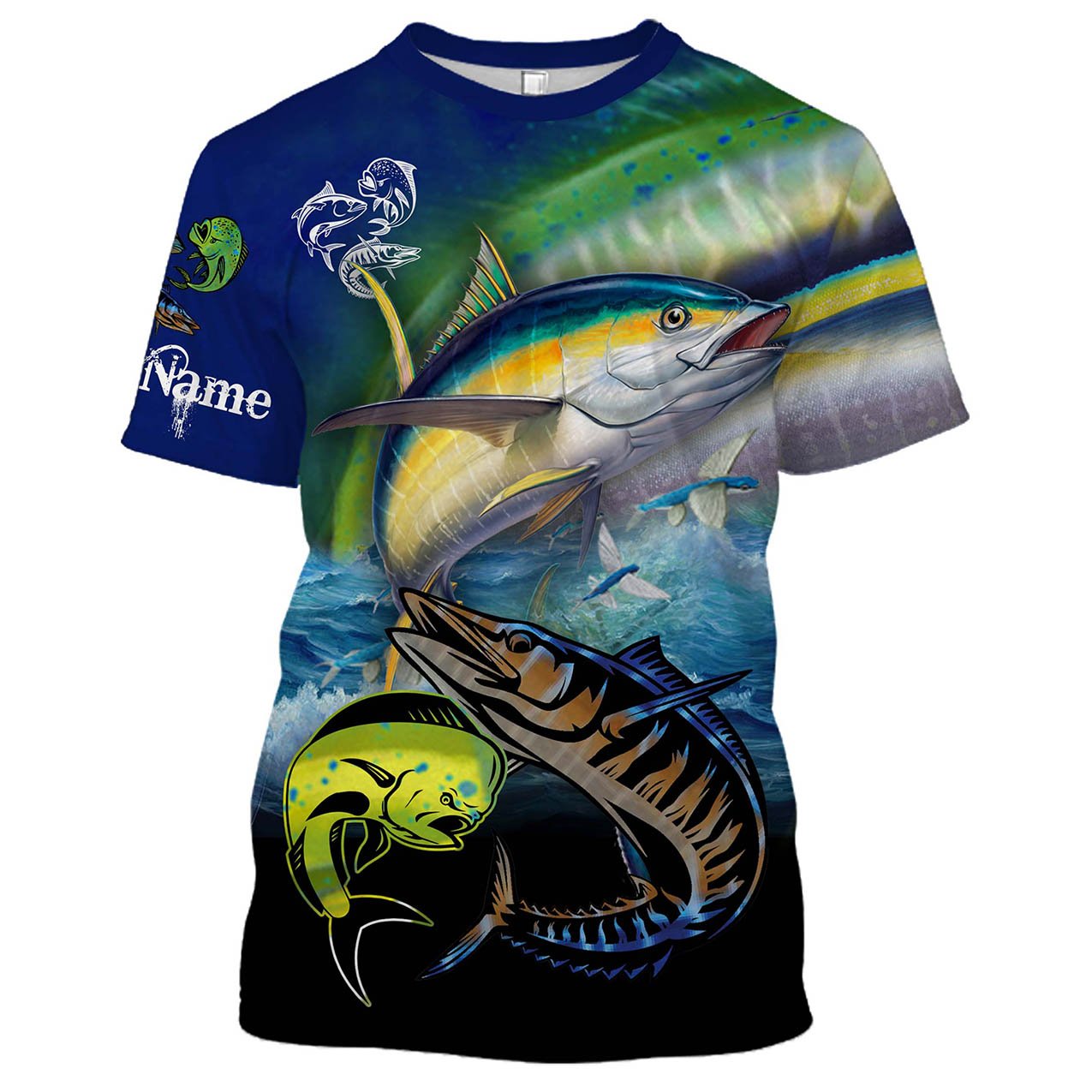 Blisscorners Mahi-mahi, Wahoo, Tuna Customize Name 3D Shirts