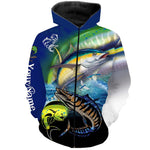 Blisscorners Mahi-mahi, Wahoo, Tuna Customize Name 3D Hoodie