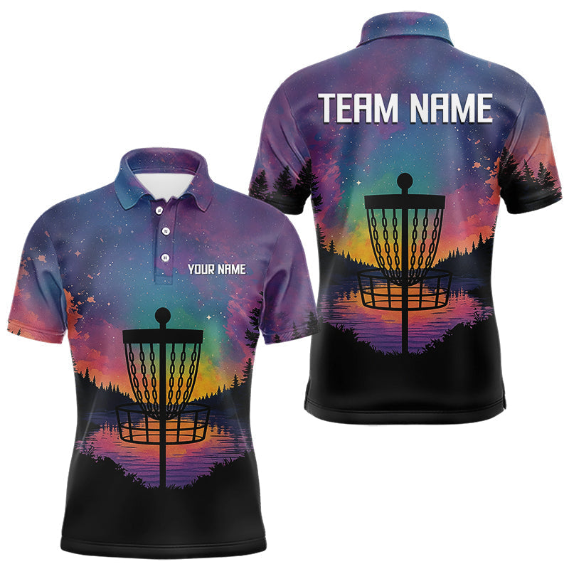 Blisscorners Colorful Disc golf polo shirts for Mens Custom Disc Golf basket attire for Team LM3006