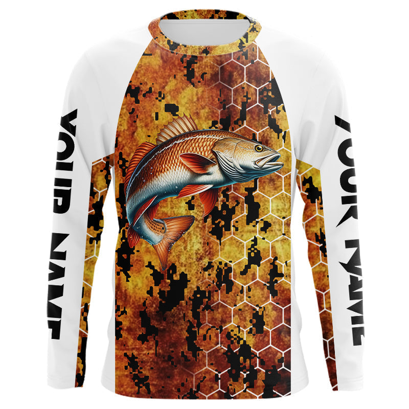 Blisscorners Redfish Fishing Scales Camo custom performance long sleeve Redfish fishing shirts LM0607
