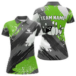 Blisscorners Green Grunge pattern Bowling Team Shirt For Men Custom Bowling jersey Uniform Bowler Outfits