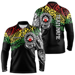 Blisscorners Personalized Tribal pattern Mens Bowling Shirts Custom Bowling outfit for men Team bowling jersey