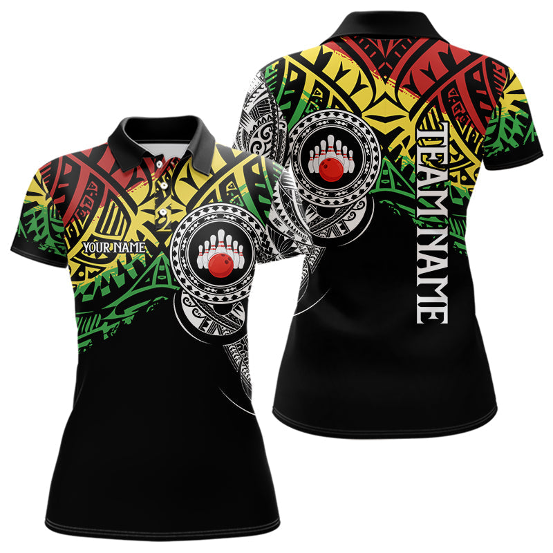 Blisscorners Personalized Tribal pattern Mens Bowling Shirts Custom Bowling outfit for men Team bowling jersey