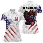 Blisscorners Retro American Flag white camo Eagle Bowling Shirt for Men Custom Patriotic Bowling Team Jersey