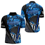 Blisscorners Black And White American Flag Skull Darts Blue Camo Darts Shirts For Men Custom Team Darts Jersey 