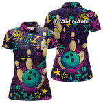 Blisscorners Custom purple graffiti pattern funny Bowling shirts for Men, bowling team league jerseys with Name LM1307