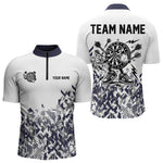 Blisscorners Personalized Funny Dartboard Darts Polo & Quarter Zip For Men Custom Funny Dart Shirt, Dart Jersey