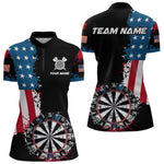 Blisscorners Personalized Grunge Dartboard American Flag Darts Shirts For Men, Patriotic Us Flag Dart Jerseys LM0803