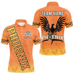 Blisscorners Personalized Yellow Phoenix Dartboard Men's Darts Shirt - Custom Name For Players LM2206