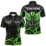 Blisscorners Personalized Black Green Darts Arrow Wings Dart Shirts Custom Dart Jerseys Team Outfit