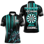 Blisscorners Turquoise Darts Throwing Skills Loading Custom Dart Shirts With Pocket For Men, Funny Darts Jersey