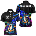 Blisscorners Funny Shark Pool Balls Men's Billiard Shirts Custom Billiard Jerseys, Billiard Team Shirts