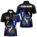 Blisscorners Funny Shark Darts Shirt For Women â€“ Custom Dart Team Jersey | Polo & Quarter Zip Darts Shirt Style