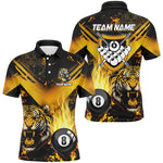 Blisscorners Tiger 3D All Over Print Billiard Shirts For Men Custom 8 Ball Team League Billiard Jerseys