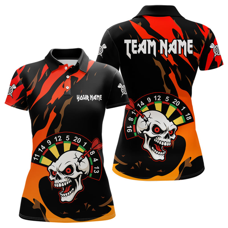Blisscorners Funny Skull Dart Shirts For Men Custom Dart Team Jersey, Best Darts Outfit LM1625