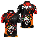 Blisscorners Funny Skull Dart Shirts For Men Custom Dart Team Jersey, Best Darts Outfit LM1625