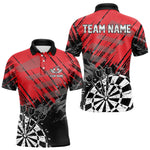 Blisscorners Black And Red Grunge Darts Shirts For Men Custom Dart Team Jerseys Outfit
