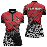 Blisscorners Black And Red Grunge Darts Shirts For Men Custom Dart Team Jerseys OutfitMT0306