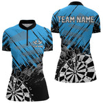 Blisscorners Black And Blue Grunge Darts Shirts For Men Custom Dart Team Jerseys Outfit