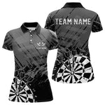 Blisscorners Black And Grey Grunge Darts Shirts For Men Custom Dart Team Jerseys Outfit