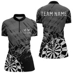 Blisscorners Black And Grey Grunge Darts Shirts For Men Custom Dart Team Jerseys Outfit