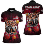 Blisscorners Funny Panther Flaming 8 Ball Billiard Pool Shirt For Men Custom Billiard Team Jerseys |Red