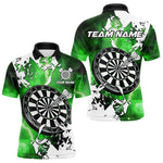 Blisscorners Lightning Grunge Dartboard Custom 3D Printed Darts Shirts For Men, Darts Team Jerseys |Green LM103