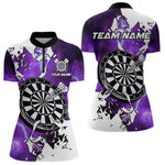 Blisscorners Lightning Grunge Dartboard Custom 3D Printed Darts Shirts For Men, Darts Team Jerseys |Purple LM103