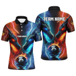 Blisscorners Personalized Water Fire 3D Dragon 8 Ball Pool Billiard Shirts For Men, Team League Billiard