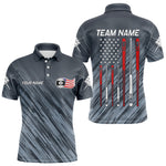 Blisscorners Personalized Billiard US Flag 9 Ball Pool Shirt For Men, Billiard Team Jersey Polo & 1/4 Zip LM2007