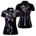 Blisscorners Black And Purple Dartboard Crown Dart Shirts For Women Custom Dart Jersey Team Polo & Quarter Zip